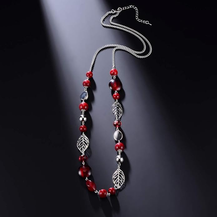 Long Beaded Necklaces For Women - Sweater Chain Fashion Jewelry Necklace Gifts For Women