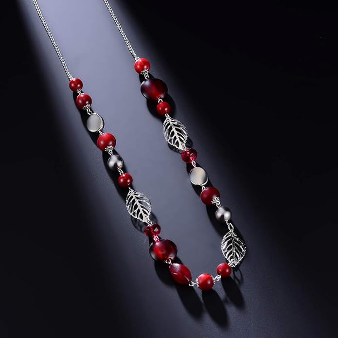 Long Beaded Necklaces For Women - Sweater Chain Fashion Jewelry Necklace Gifts For Women