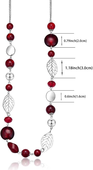 Long Beaded Necklaces For Women - Sweater Chain Fashion Jewelry Necklace Gifts For Women