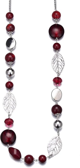 Long Beaded Necklaces For Women - Sweater Chain Fashion Jewelry Necklace Gifts For Women